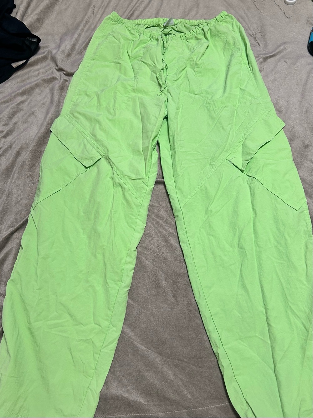 Neon Green Cargo Pants SIZE S
